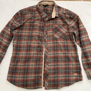 Outpost Makers Plaid Cotton Wool Blend Button Down Shirt